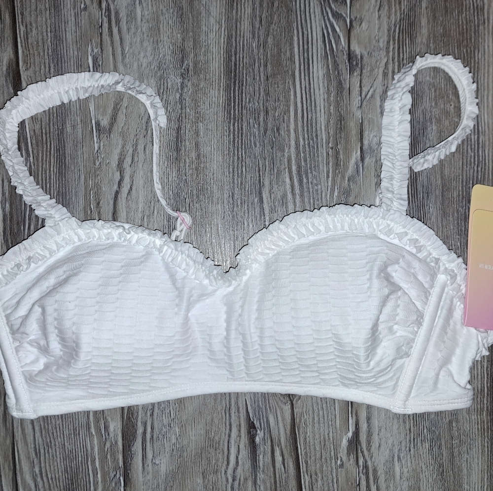 White Bikini Top - Stoney Clover Ln NWT